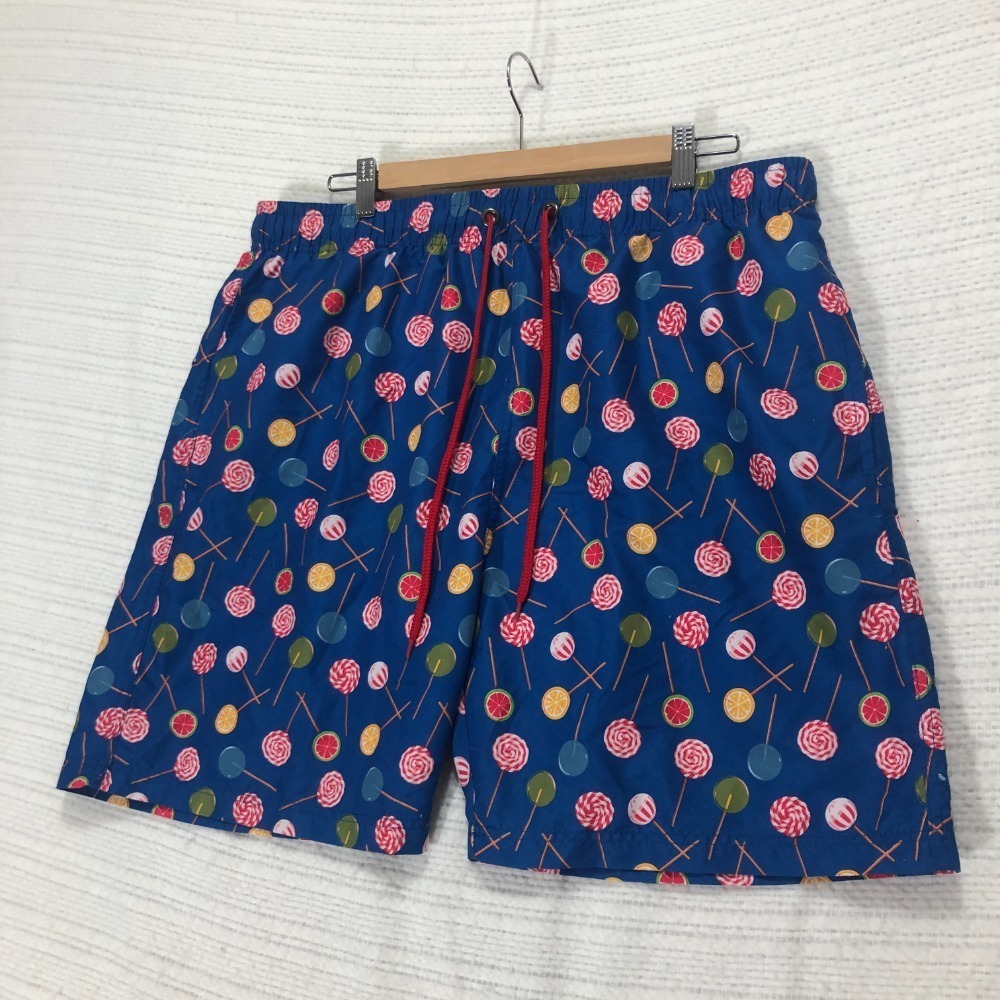 U.S. Surf Club Novelty Swim Trunks Candy Print‎ Drawstring Shorts Size XL